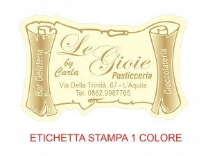 Etichette adesive per pasticcerie, bar, panetterie e gelaterie (mm 55x34)  (cod.2/I )